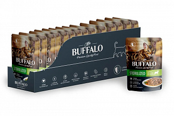 Mr.Buffalo 90157/B308 STERILIZED пауч.для стерилизованных кошек Ягненок в соусе 85г