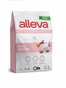 ALLEVA EQUILIBRIUM Корм сухой для котят, беременных и кормящих с курицей 10 кг