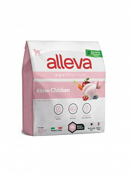 ALLEVA EQUILIBRIUM Корм сухой для котят, беременных и кормящих с курицей 0,4 кг