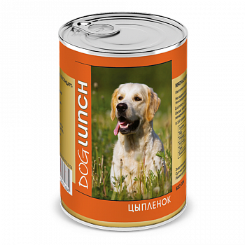 Dog Lunch консервы для собак Цыпленок в желе 410г