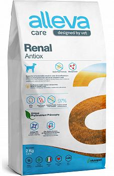 ALLEVA CARE Renal-Antiox Корм сухой для собак при почечной недостаточности и мочекаменной болезни 2 кг