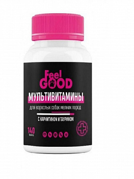 FeelGOOD Мультивитамины для взрослых собак мелких пород с карнитином и таурином140 таблеток