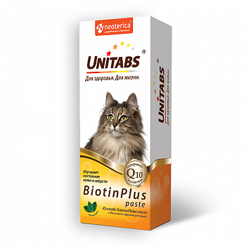 Экопром U305 Unitabs BiotinPlus paste Паста для кошек с Биотином и Таурином 120мл