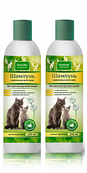 Пчелодар Шампунь для короткошерстных кошек с маточным молочком 250мл (2шт)
