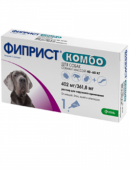 Фиприст Комбо Капли для собак свыше 40кг от клещей, блох, вшей и власоедов 1 пипетка*4,02мл