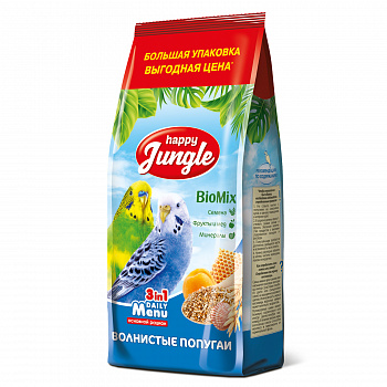 Happy Jungle J120 Корм для волнистых попугаев 900г